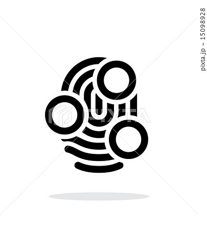 Fingerprint whorl type scan icon on white background. 15098928