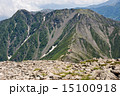 農鳥岳から見た夏の間ノ岳へ至る稜線 15100918