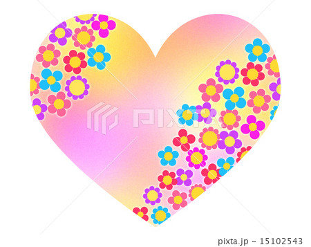 花柄のハート 花柄のハート 15102543