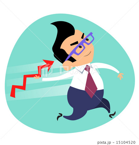 Businessman throwing a spear schedule of sales  15104520