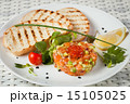 Salmon Tartar on a light background 15105025