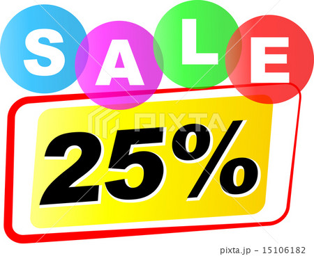 Vector twenty five percent sale icon Vector twenty five percent sale icon 15106182