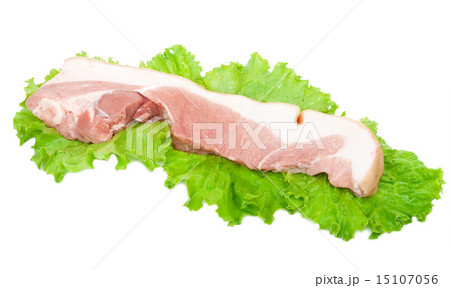 Raw pork with lettuce 15107056