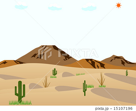 砂漠 サボテンのイラスト素材