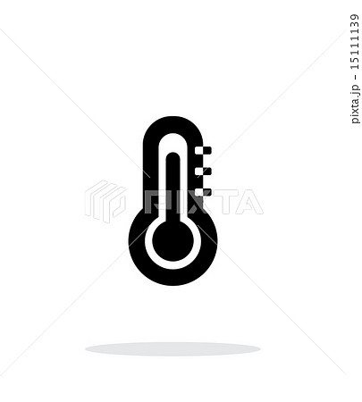 Thermometer with plus weather icon on white background. 15111139