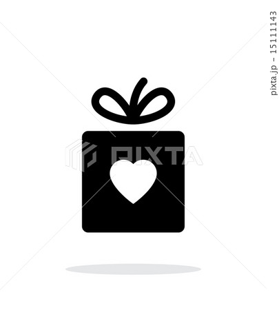 Box with heart iicon on white background. Box with heart iicon on white background. 15111143