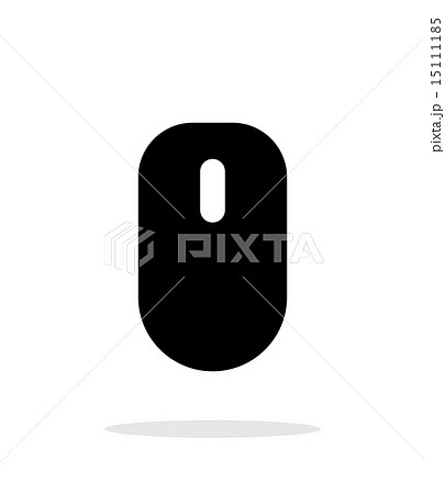 Mouse with scroll icon on white background. Mouse with scroll icon on white background. 15111185
