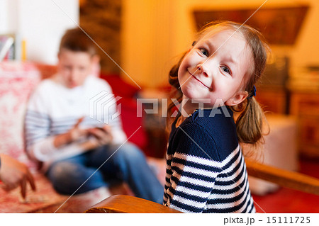 Adorable little girl at home 15111725