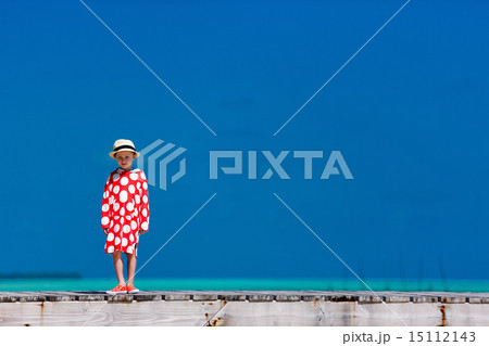 Adorable little girl at beach Adorable little girl at beach 15112143