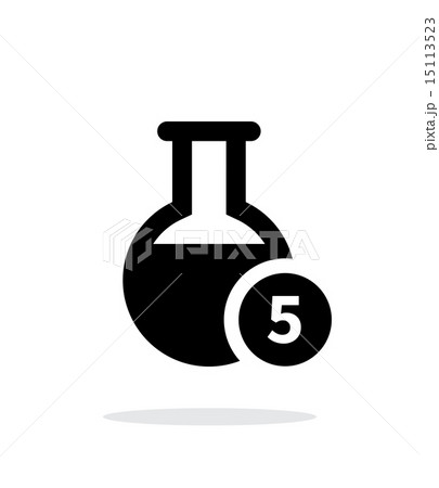 Florence flask with number simple icon on white background. 15113523