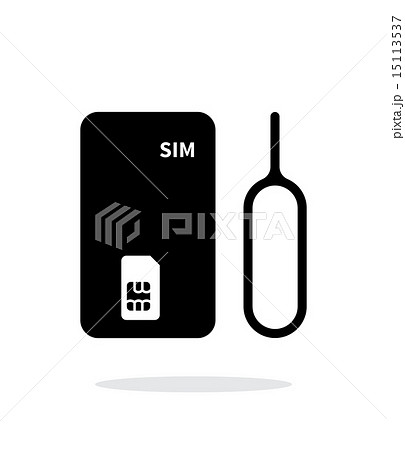 Standard SIM simple icon on white background. Standard SIM simple icon on white background. 15113537