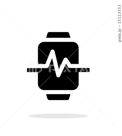 Pulse on smart watch simple icon on white background. Pulse on smart watch simple icon on white background. 15113553