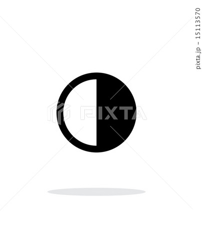 Last quarter moon simple icon on white background. 15113570