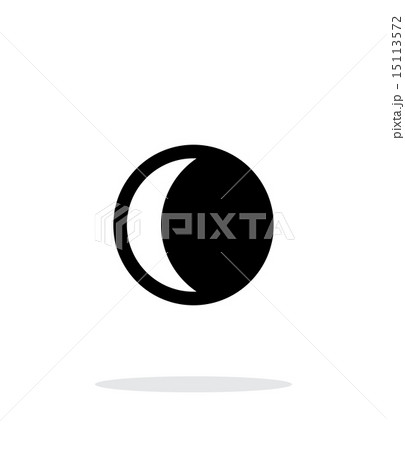 Waning crescent moon simple icon on white background. 15113572