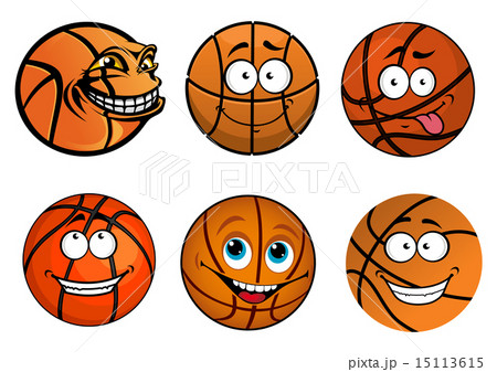 Cartoon happy basketball balls characters Cartoon happy basketball balls characters 15113615
