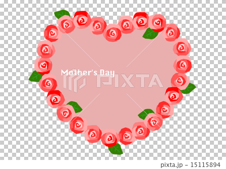 Mother's Day Rose Heart Illustration 15115894