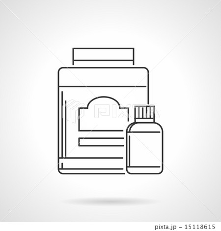 Athlete diet black line vector icon 15118615