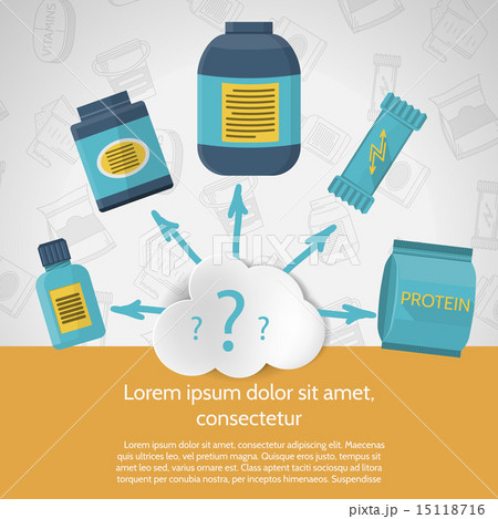 Flat color vector illustration for sport nutrition Flat color vector illustration for sport nutrition 15118716