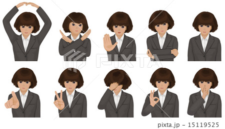 スーツ姿の女性のセット 15119525