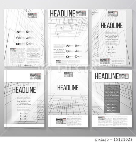 Technical construction with connected lines and dots.  Brochure, flyer or report for business 15121023