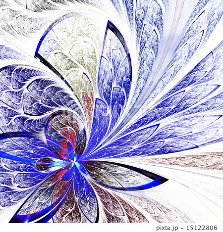 Beautiful Flower Pattern In Stained Glass Style のイラスト素材