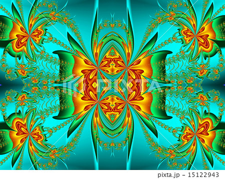 Flower pattern in fractal design.  15122943