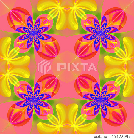 Beautiful symmetrical pattern of the flower petals 15122997
