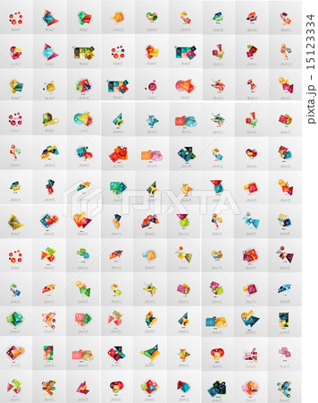 Super mega set of abstract geometric paper graphic layouts Super mega set of abstract geometric paper graphic layouts 15123334