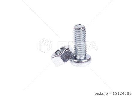 Screw and nut isolated on white background Screw and nut isolated on white background 15124589