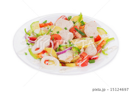 Warm meat salad 15124697