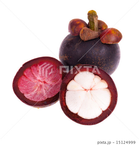 Mangosteen isolated on white background 15124999