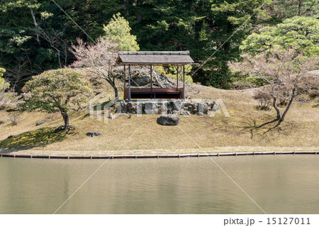 修学院離宮 上離宮 浴龍池万松塢の腰掛 修学院離宮 上離宮 浴龍池万松塢の腰掛 15127011
