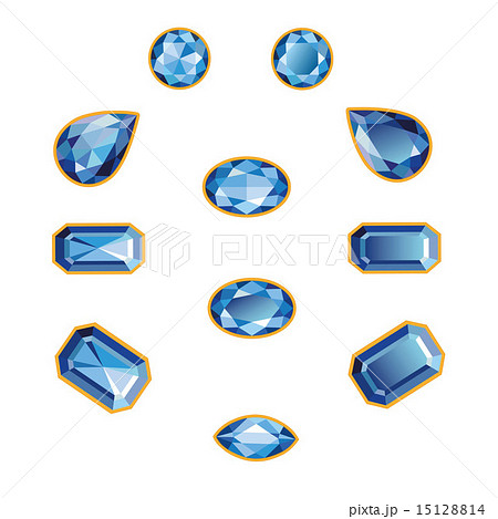 Sapphire Set Isolated Objects 15128814