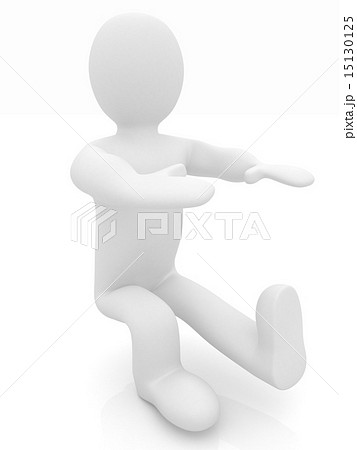 3d man isolated on white. Series 15130125