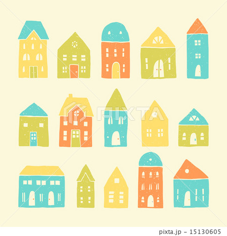 Colorful cartoon houses. Colorful cartoon houses. 15130605