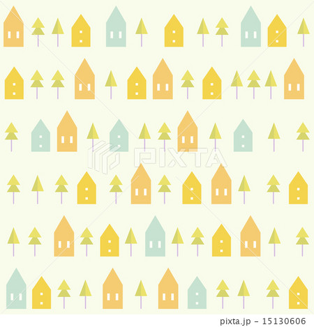 Houses and spruces pattern. Houses and spruces pattern. 15130606
