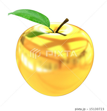 Gold Apple Isolated On White Background Seriesのイラスト素材