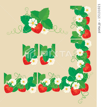 Rectangular frame ornament with Strawberries Rectangular frame ornament with Strawberries 15131021