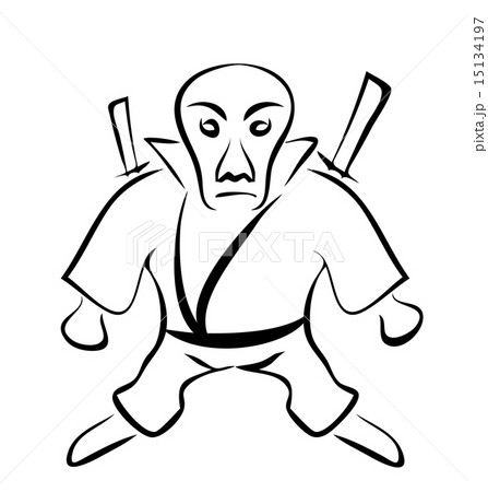 Sketch of Character Ninja, Isolated Sketch of Character Ninja, Isolated 15134197