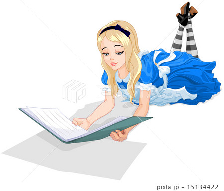 Alice reading a book 15134422