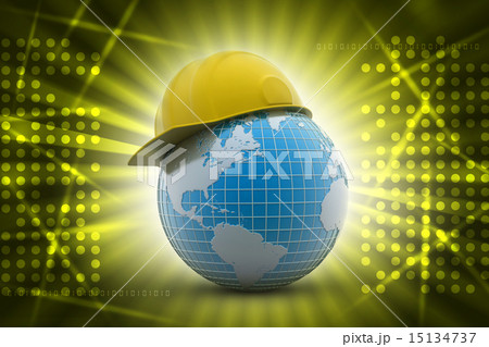 Globe with safety helmet Globe with safety helmet 15134737