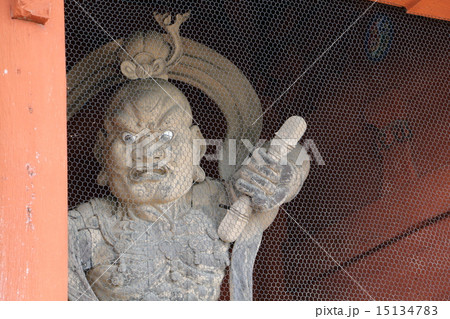 高野山の大門　金剛力士像　高野山開創1200年 15134783