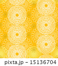 ひまわりのシームレスパターン(黄色背景) 15136704