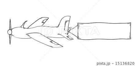 plane and blank flag 15136820