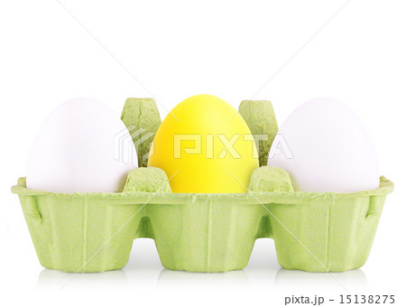 Symbol Concept white egg isolated in box Symbol Concept white egg isolated in box 15138275