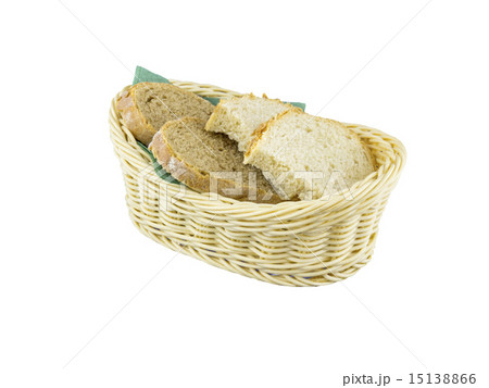 Fresh bread in wicker basket 15138866