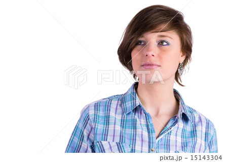 Pretty brunette thinking 15143304