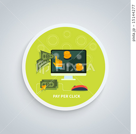 Pay Per Click Internet Advertising Model Concept 15144277