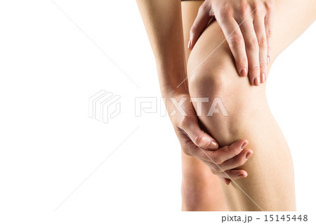 Woman with knee injury Woman with knee injury 15145448
