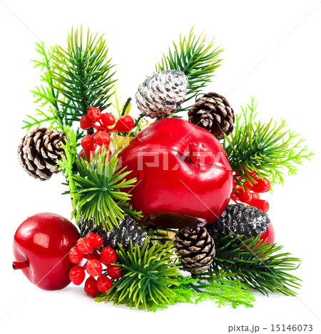 Christmas decoration, fir branch, pine cones. Christmas decoration, fir branch, pine cones. 15146073